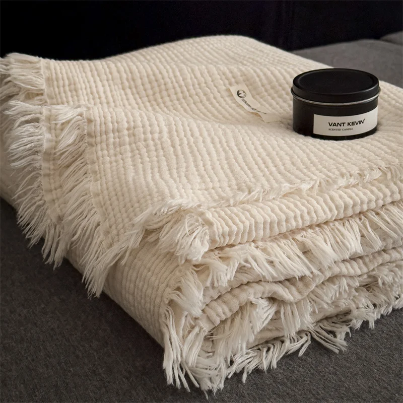 Throw Blanket Chunky Knit - Y المنزل شرابة ديكور مكتنزة متماسكة