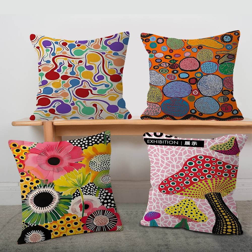 Home Textiles Exhibition - غطاء وسادة بتصميم زهرة اليقطين من