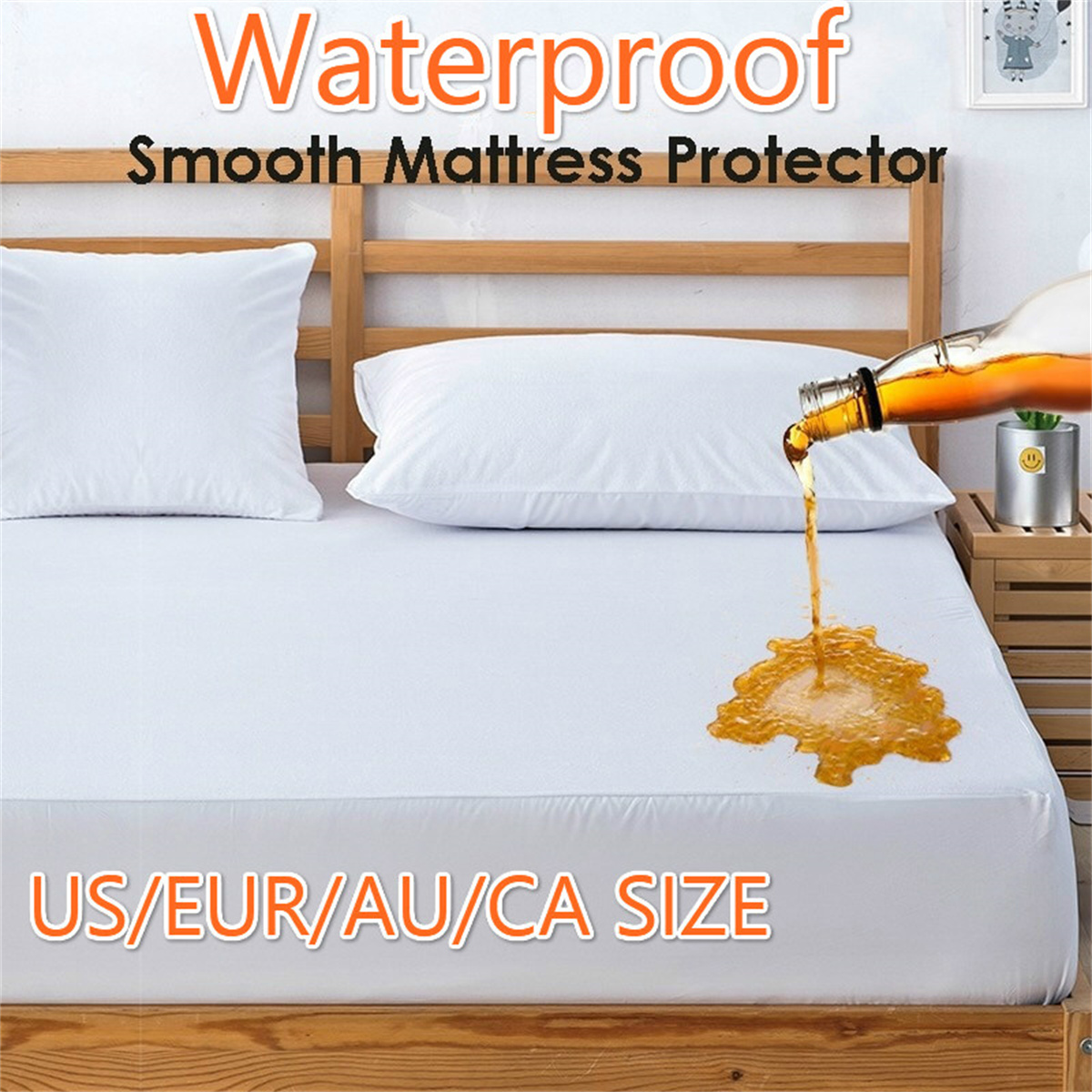 Mattress Pad Topper - السلس مقاوم للماء غطاء حامي فراش