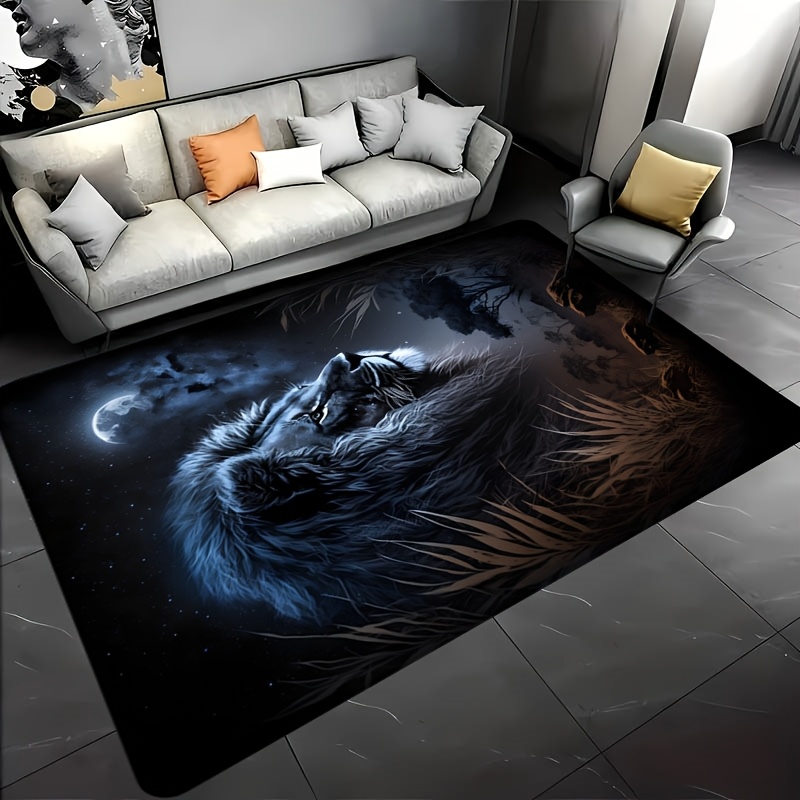 Home Textiles Design - سجادة أرضية بتصميم نمر الليلة المرصعة