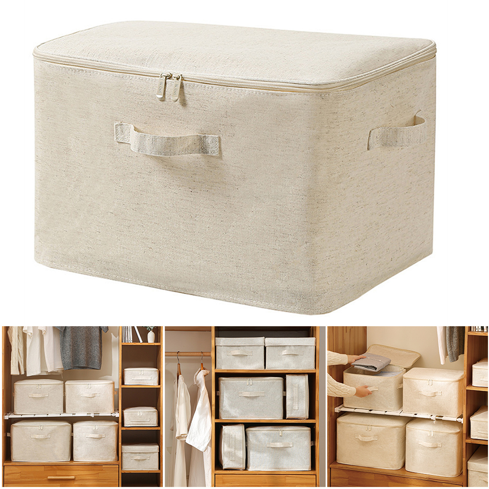 Linum Home Textiles - طوي حقيبة التخزين المنزلية القطن و