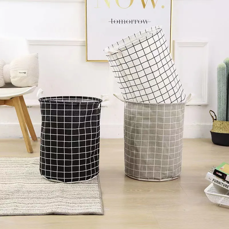 Linum Home Textiles - سلة غسيل قابلة للطي كبيرة السعة،