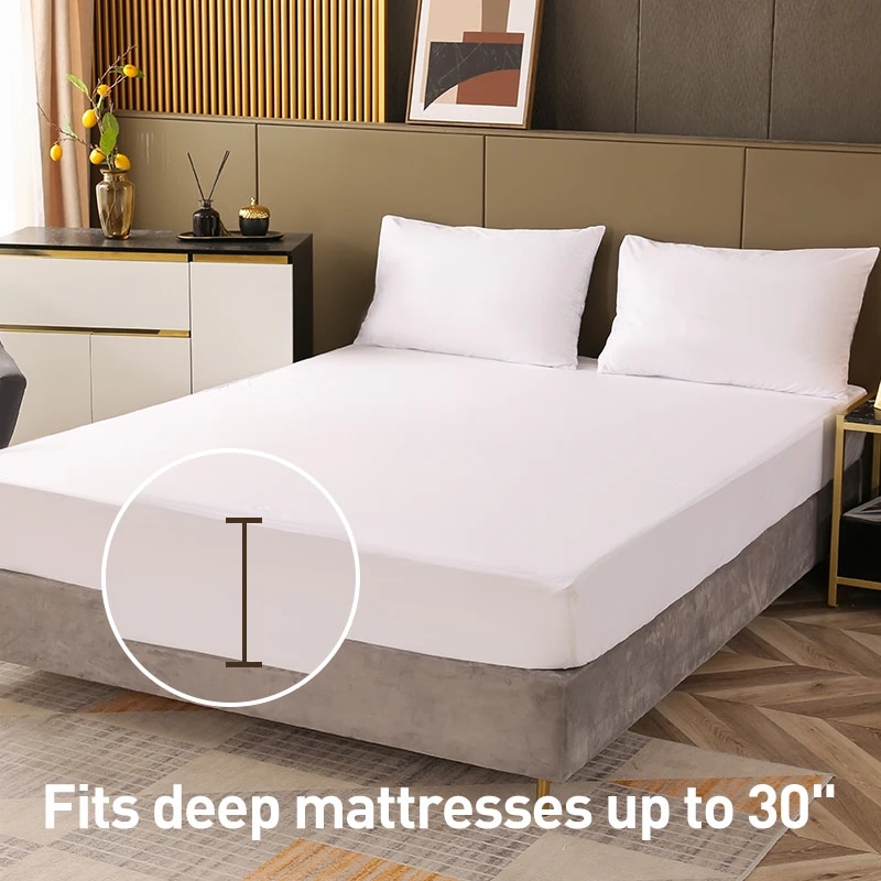 Mattress Pad Topper - واقي مرتبة مقاوم للماء، جزء علوي