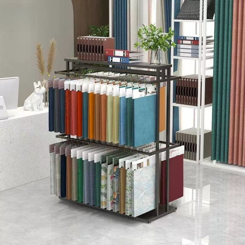 Home Textiles Exhibition - حامل عرض عينات الأقمشة، رف عرض