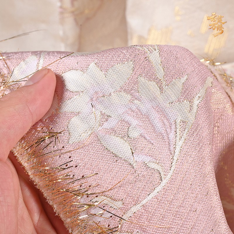 قماش جاكار مطرز بنقوش زهور كبي - مراجعة Home Textiles Design وسعره