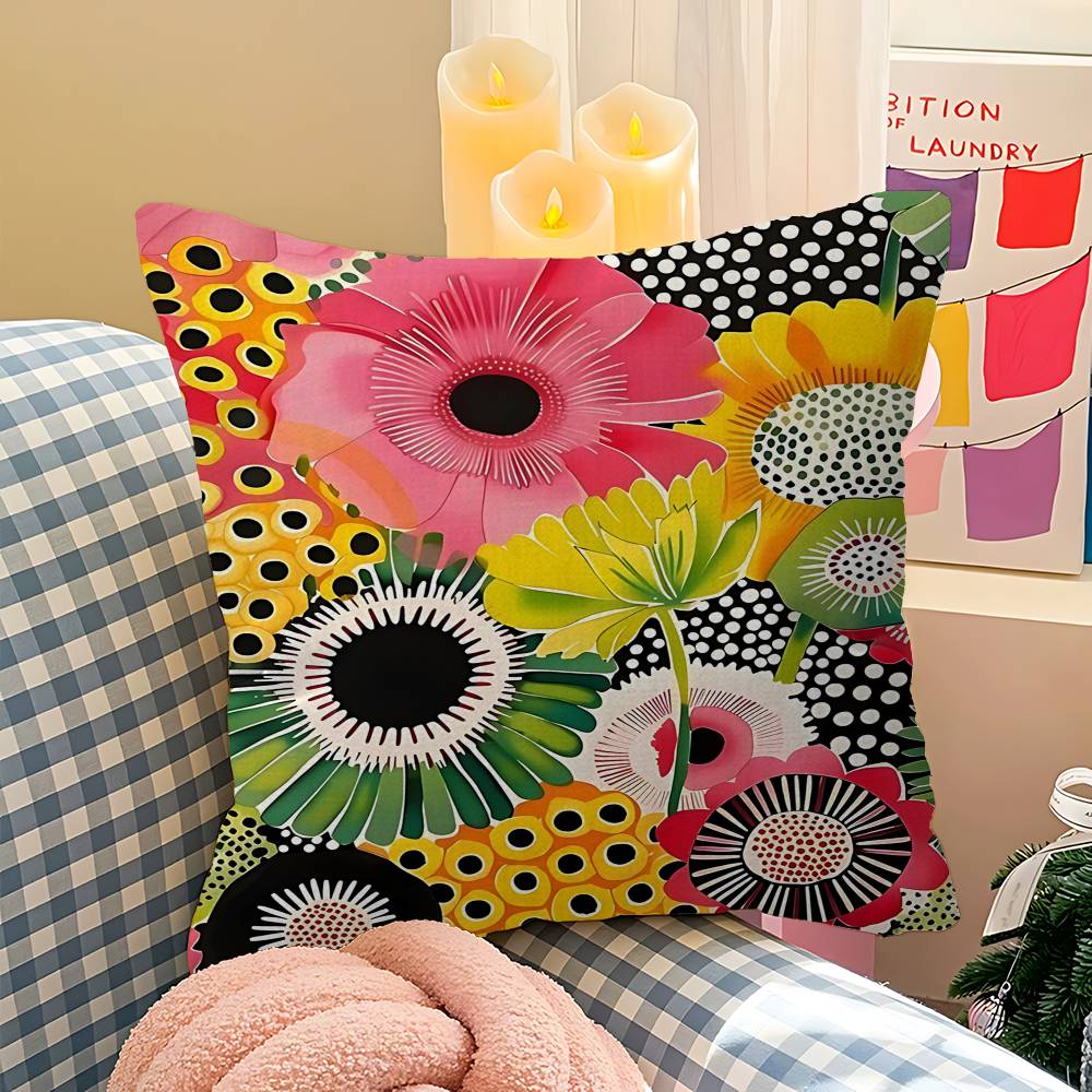 غطاء وسادة بتصميم زهرة اليقطين - مراجعة Home Textiles Exhibition وسعره