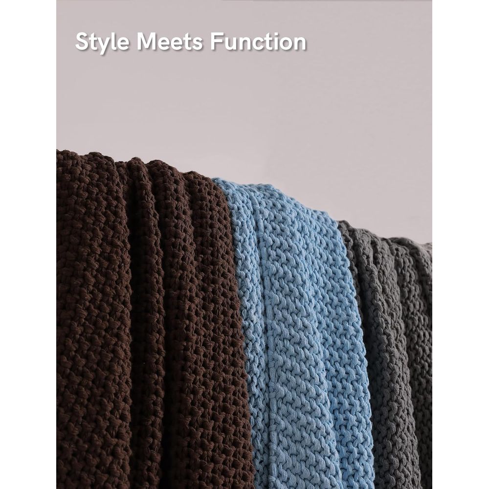 بطانية رمي من القطن المكتنز، ر - مراجعة Throw Blanket Chunky Knit وسعره