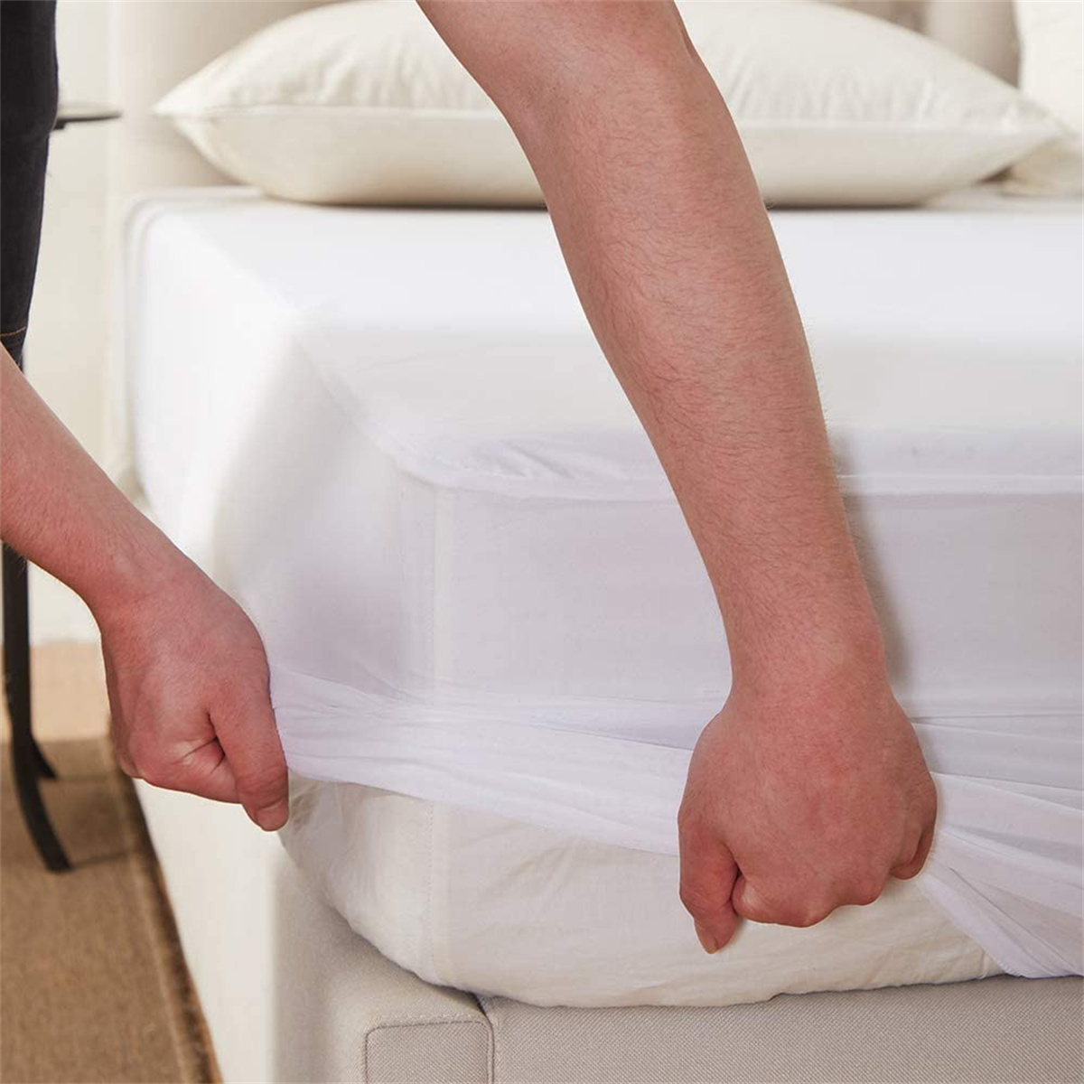 السلس مقاوم للماء غطاء حامي فر - مراجعة Mattress Pad Topper وسعره
