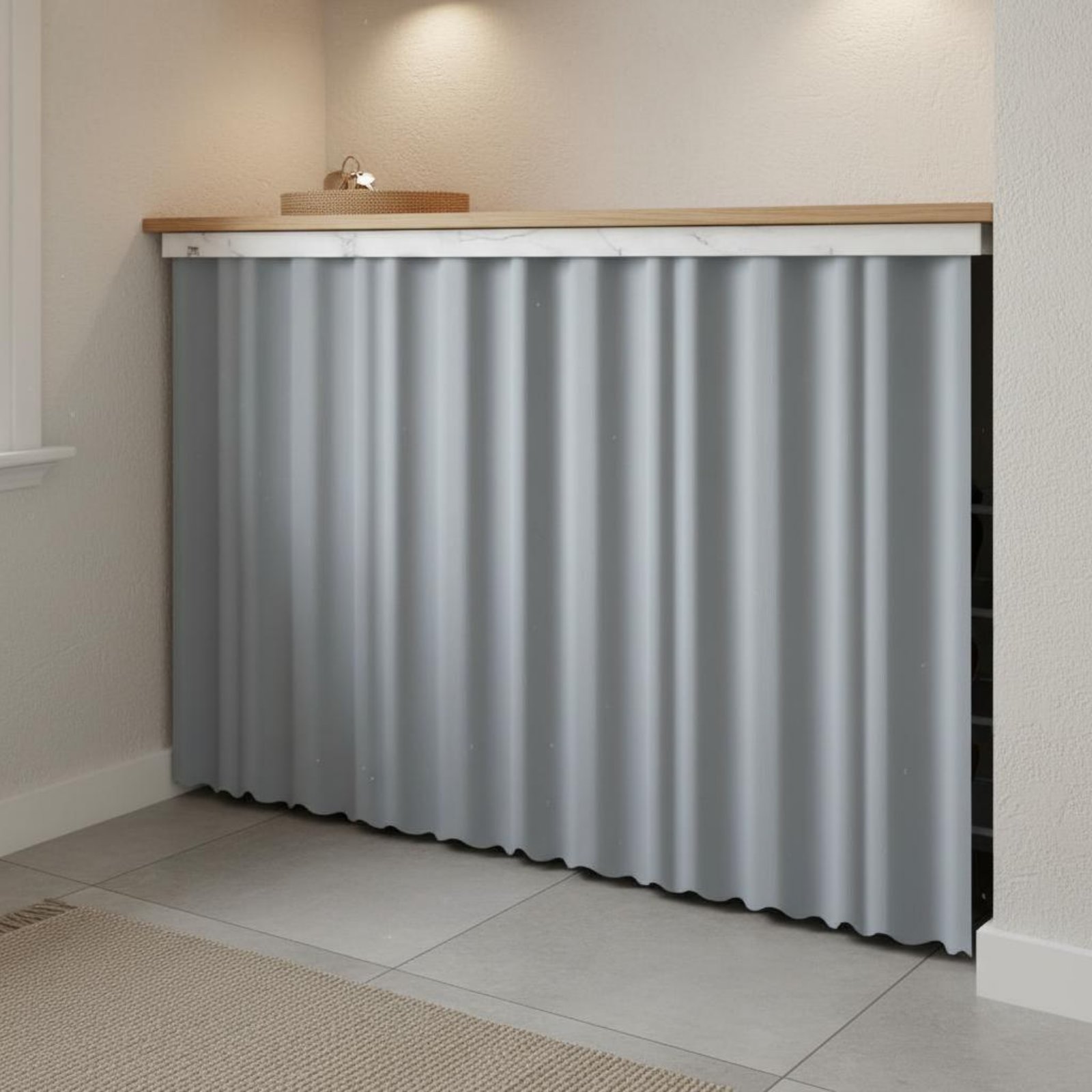 ستارة خزانة لاصقة بتصميم أحادي - مراجعة Home Textiles Design وسعره