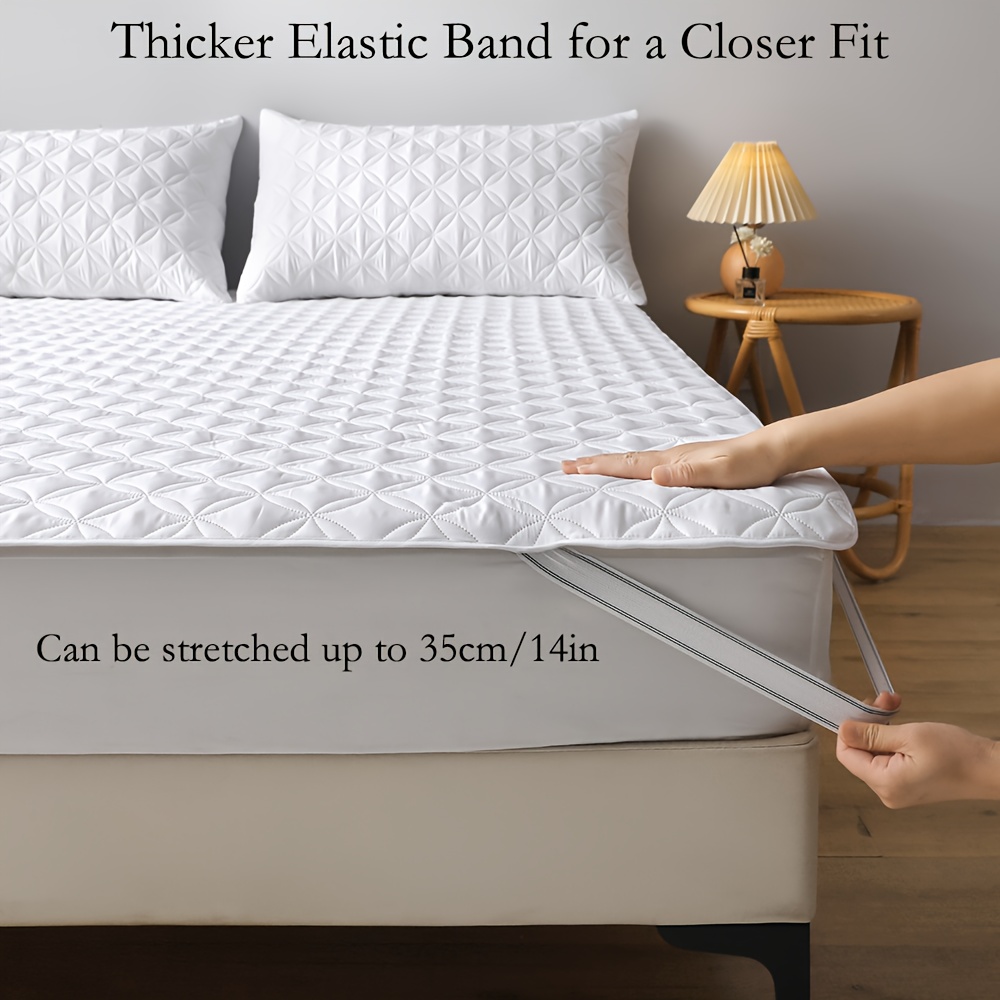 غطاء واقي مرتبة مقاوم للماء مع - مراجعة Mattress Pad Topper وسعره