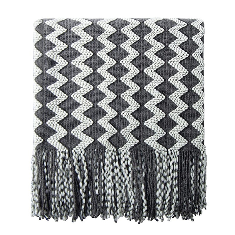بطانيات رمي محبوكة رمادية مقاس - مراجعة Throw Blanket Chunky Knit وسعره