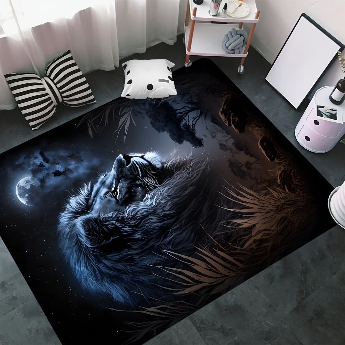 سجادة أرضية بتصميم نمر الليلة  - مراجعة Home Textiles Design وسعره