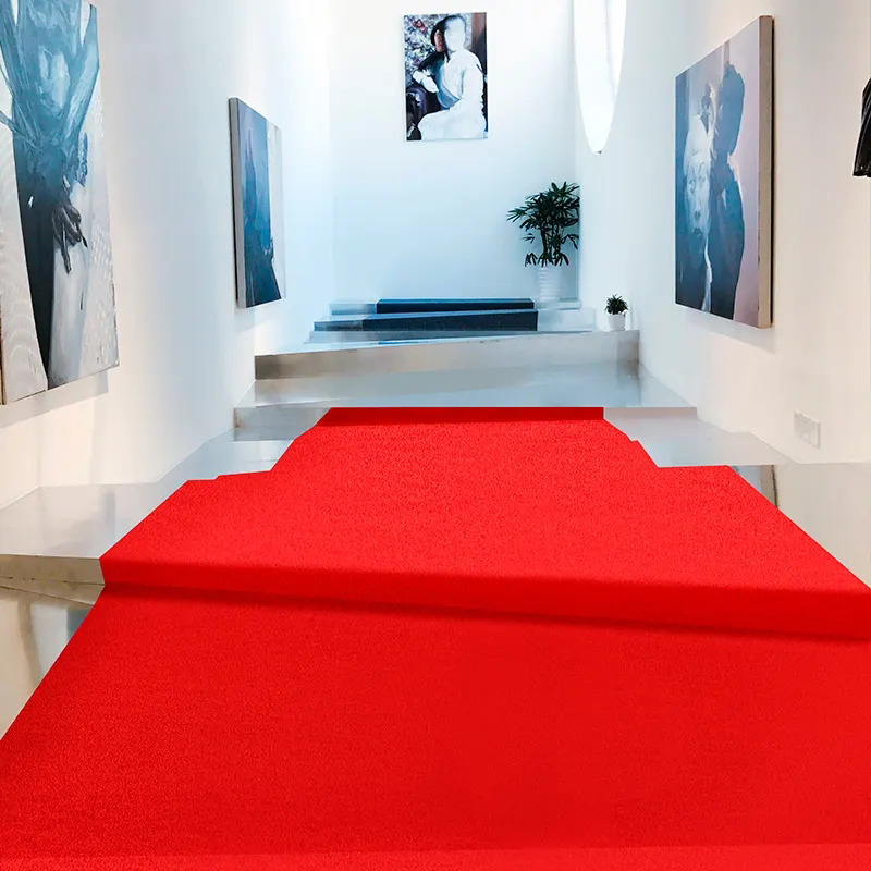 سجادة زفاف حمراء من مواد سميكة - مراجعة Home Textiles Exhibition وسعره