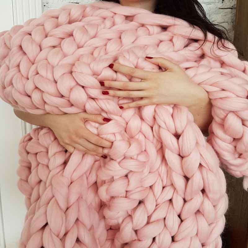 موضة يد مكتنزة دثار محبوك غزل  - مراجعة Throw Blanket Chunky Knit وسعره