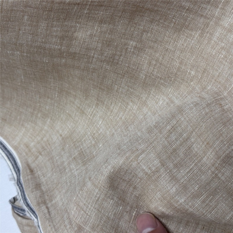 قماش كتان نقي بني فاتح على الط - مراجعة Linum Home Textiles وسعره