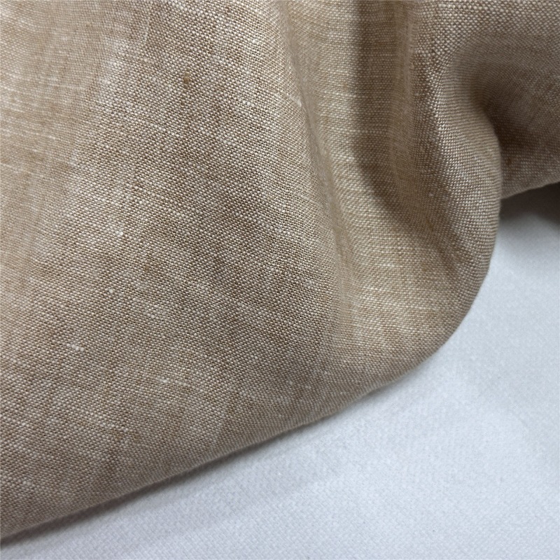 قماش كتان نقي بني فاتح على الط - مراجعة Linum Home Textiles وسعره