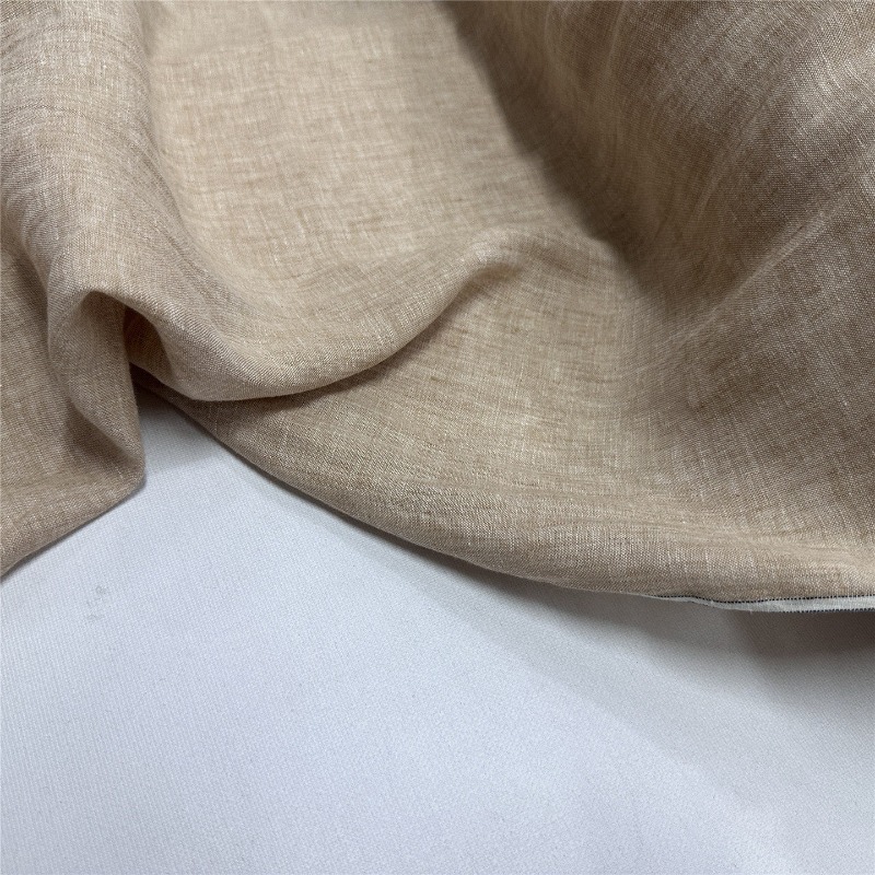 قماش كتان نقي بني فاتح على الط - مراجعة Linum Home Textiles وسعره