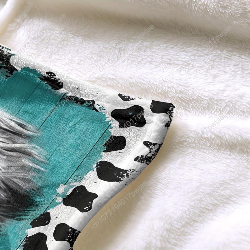 بطانية صوف من الفلانيل البقرة  - مراجعة Throw Blanket Chunky Knit وسعره