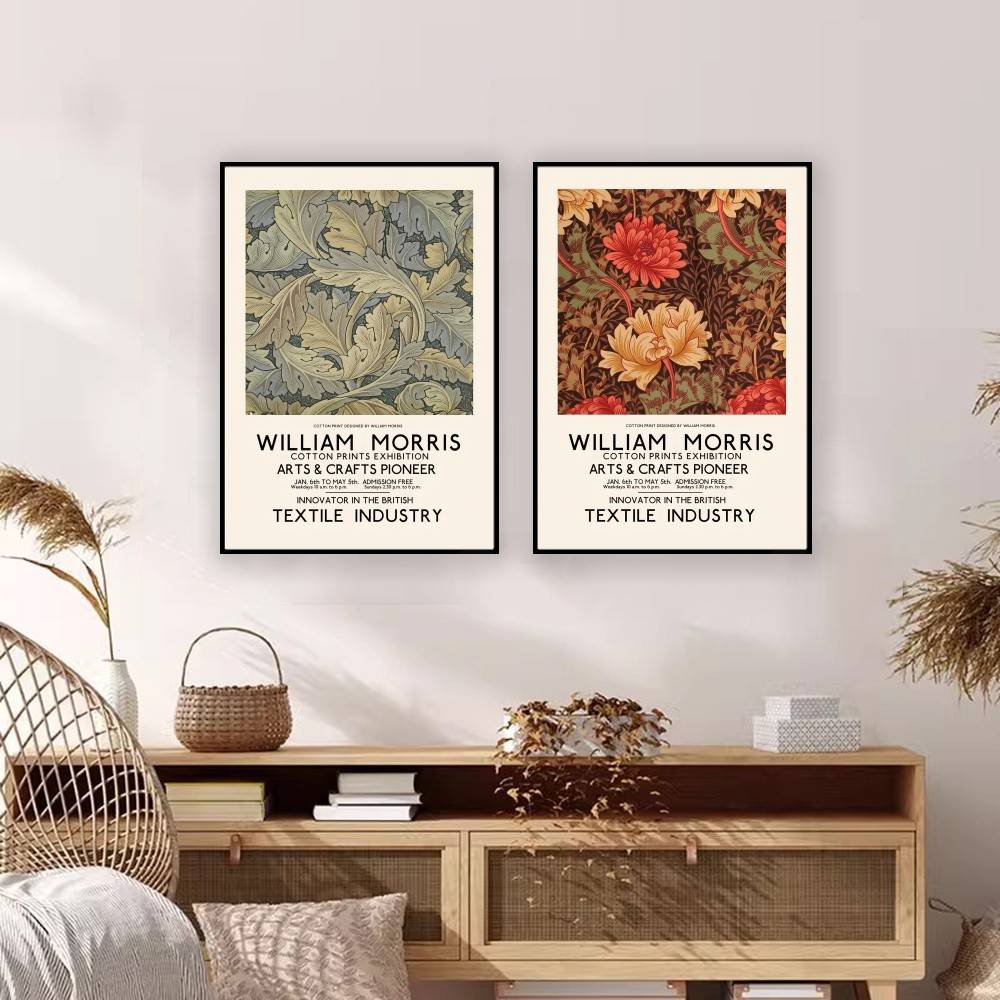 ملصق ورقي بتصميم ويليام موريس  - مراجعة Home Textiles Exhibition وسعره