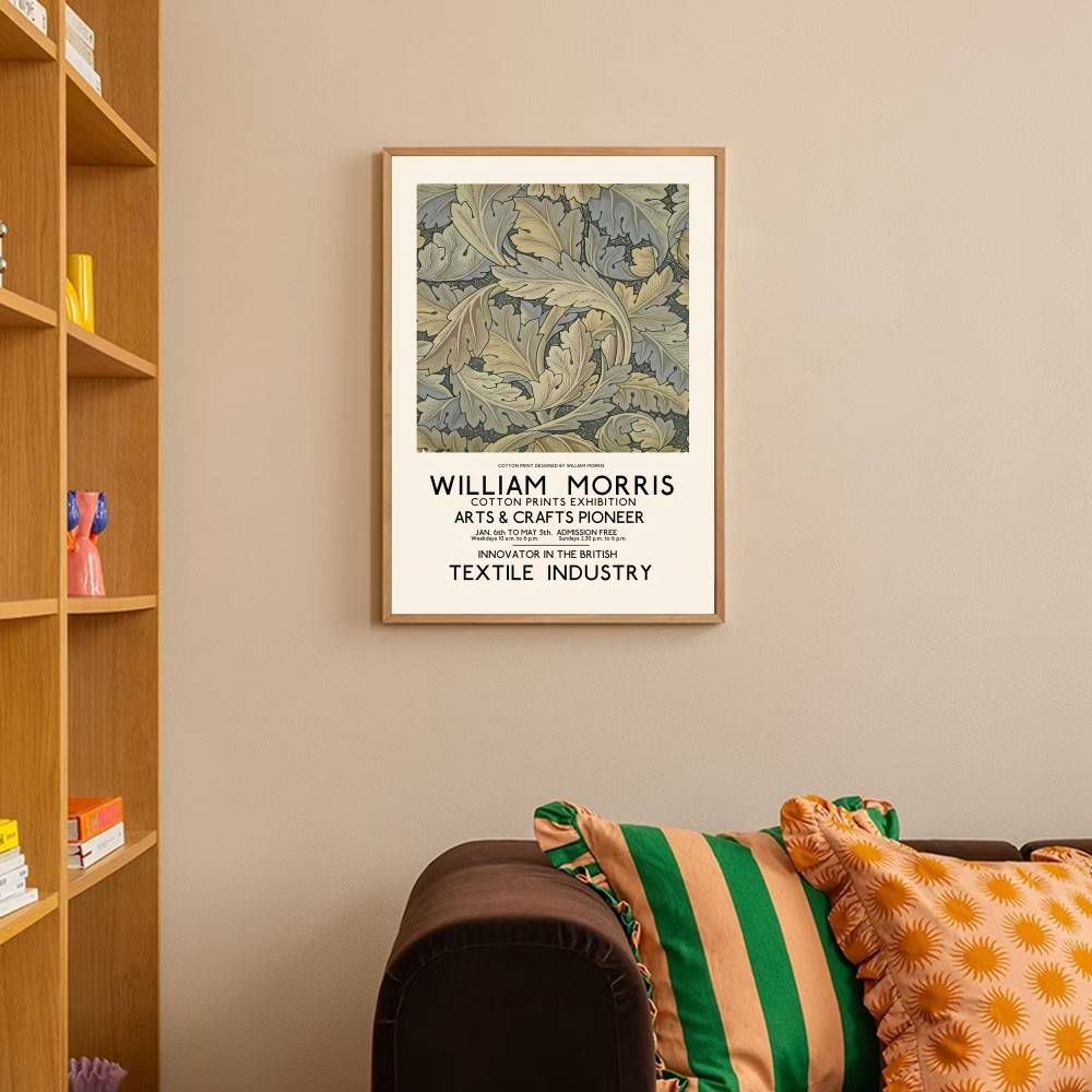 ملصق ورقي بتصميم ويليام موريس  - مراجعة Home Textiles Exhibition وسعره