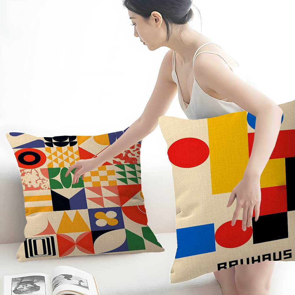 غطاء وسادة بتصميم باوهاوس تجري - مراجعة Home Textiles Exhibition وسعره